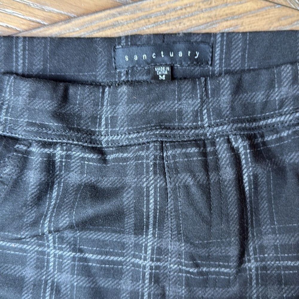 Sanctuary Women's Size M Plaid Stretch pant/leggings